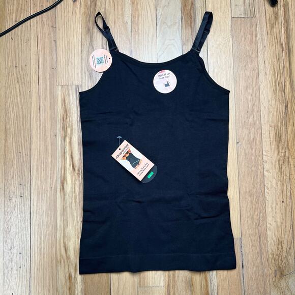 NEW Shapermint Essentials Women's L All Day Everyday Scoop Neck Cami Black Tank - Picture 2 of 8